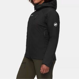 Mammut, black, size large, hooded jacket.